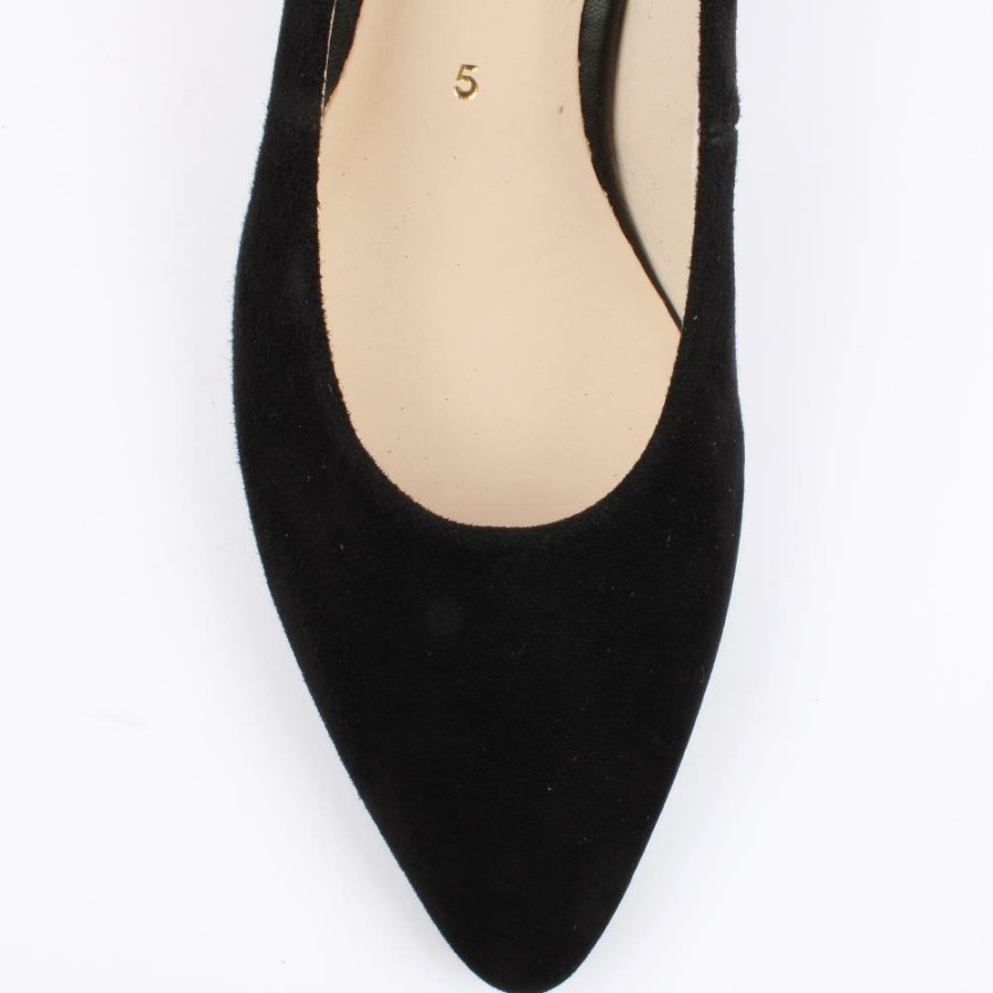 Women Gabor | 21450 Court Shoe - Black Suede