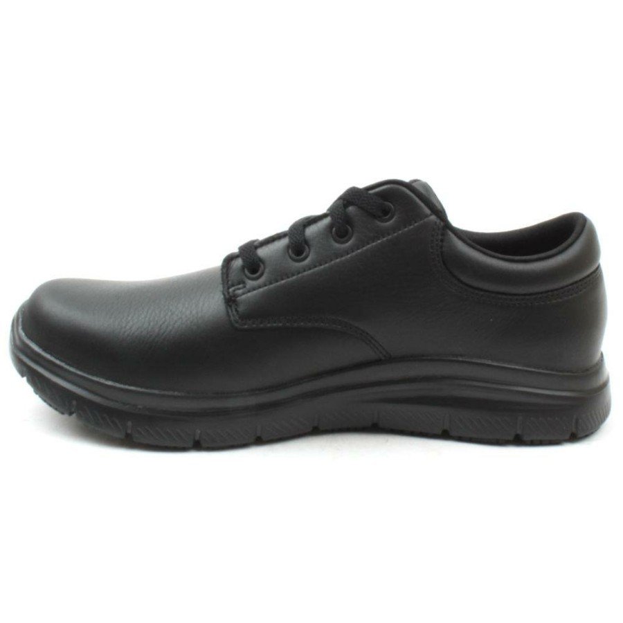 Men Skechers | 77513Ec Slip Resistant Shoe - Black Black