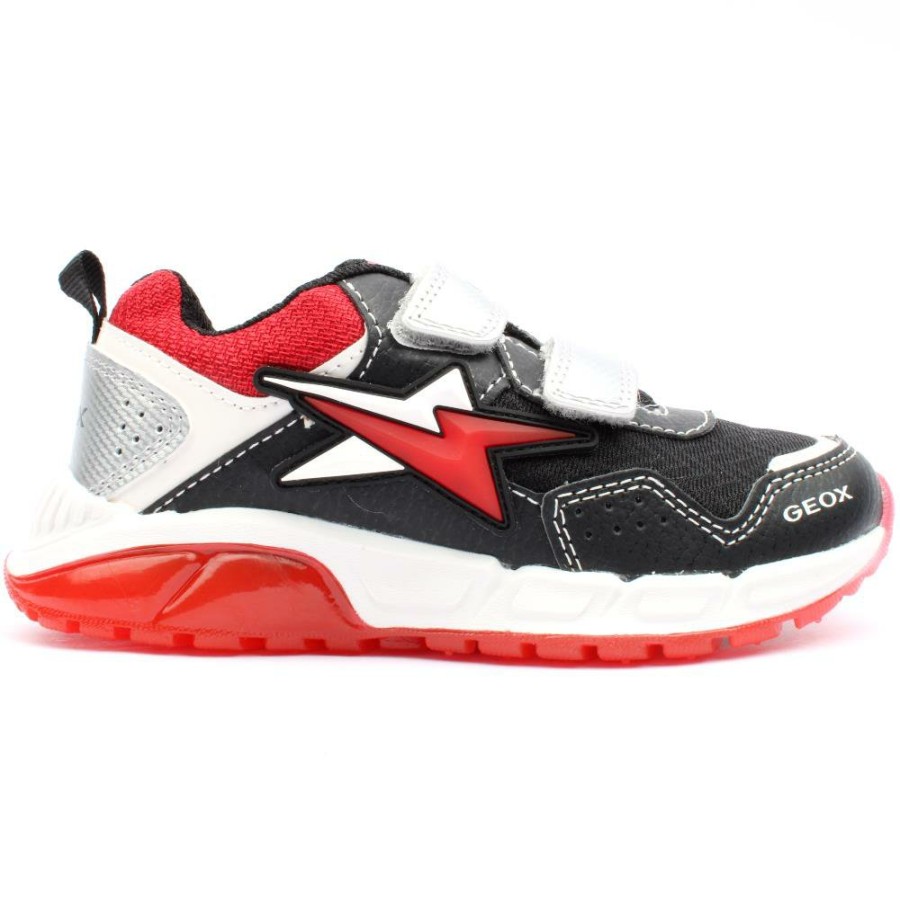 Kids Geox | J35Cqb Junior Trainer - Black/Red