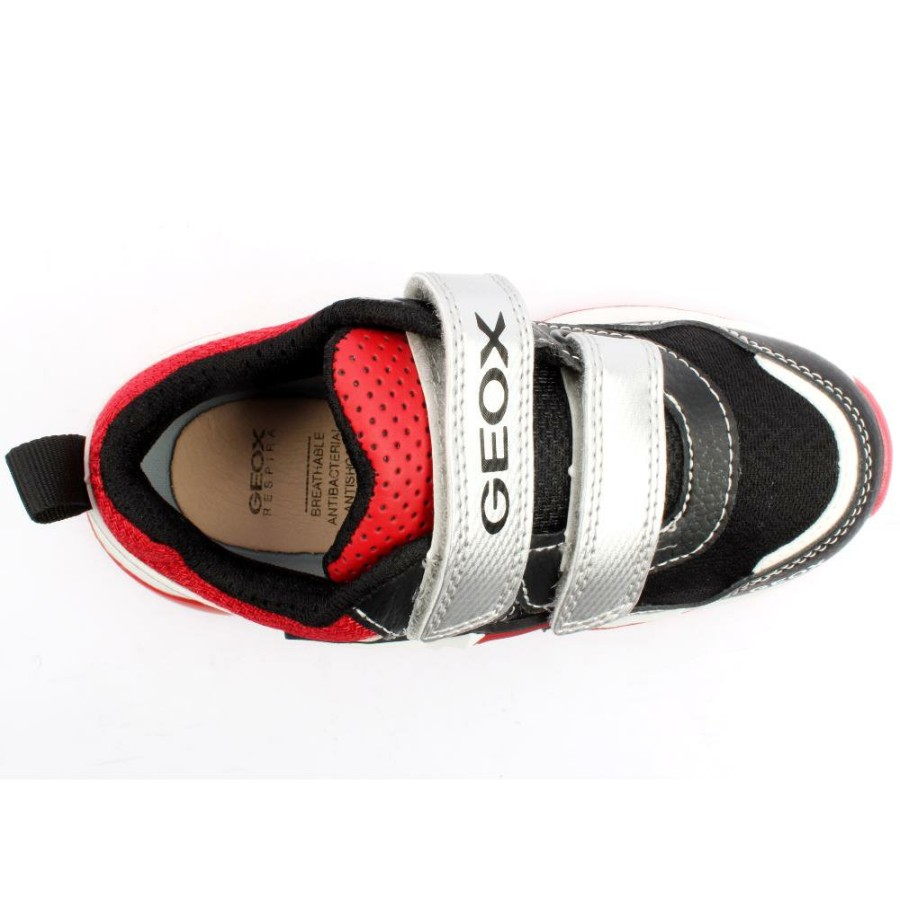 Kids Geox | J35Cqb Junior Trainer - Black/Red