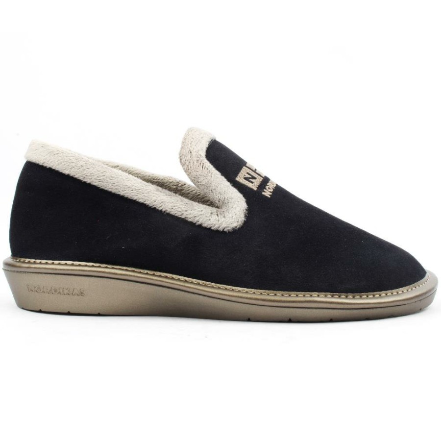 Women Nordika | 305 Suede Slipper - Navy Grey