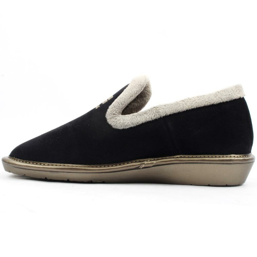 Women Nordika | 305 Suede Slipper - Navy Grey