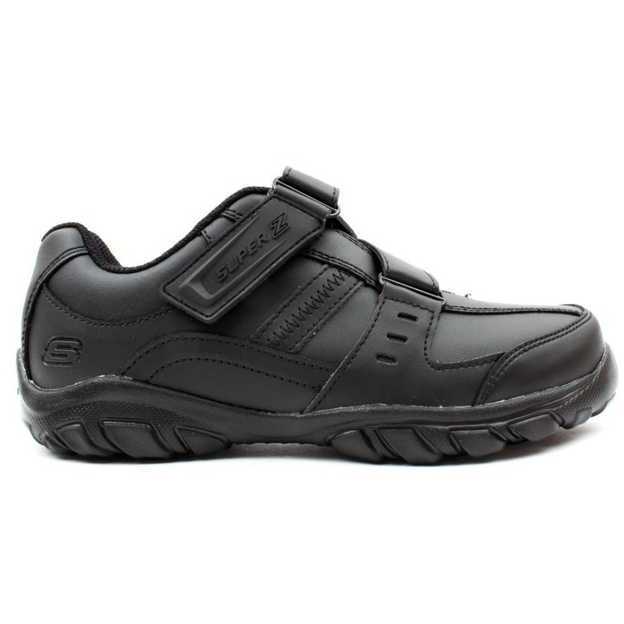 Kids Skechers | 96314L Grambler Junior Runner - Black Black