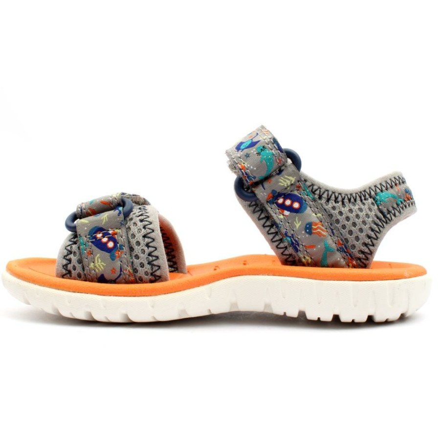 Kids Clarks | Surfing Tide K Junior Sandals - Grey G