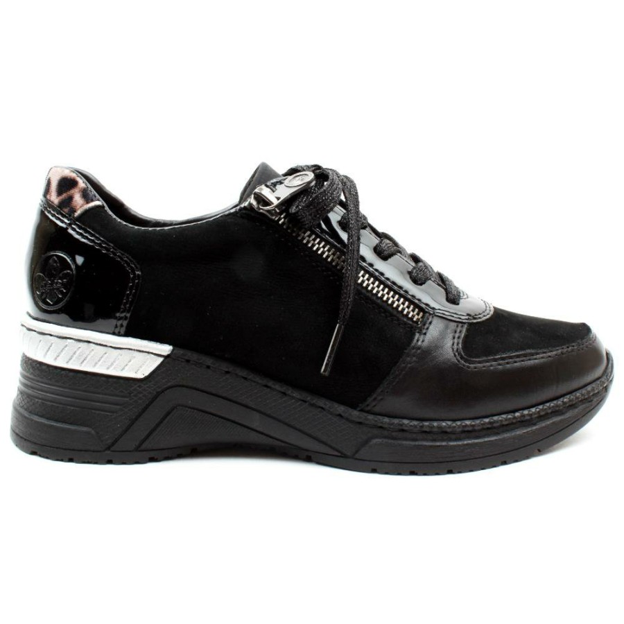 Women Rieker | N4311 Laced Shoe - Black Multi