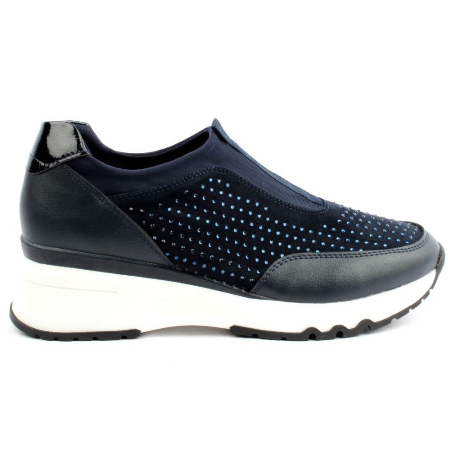 Women Marco Tozzi | 24730 Slip On Shoe - Navy