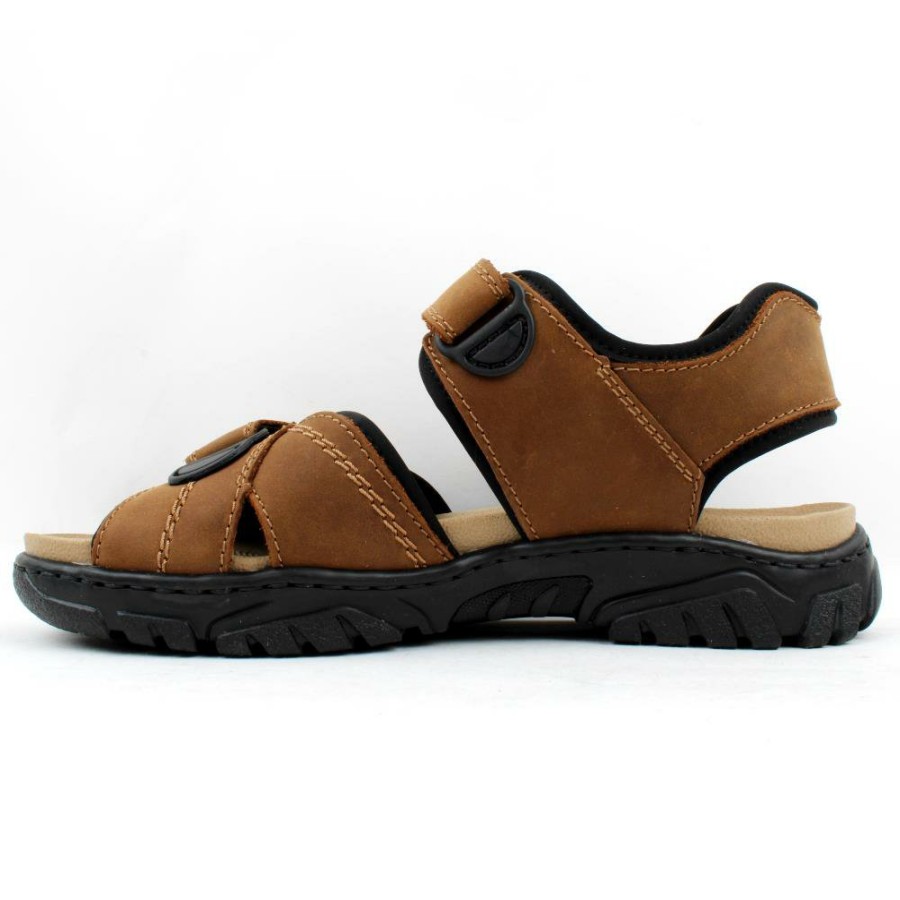 Men Rieker | 22766 Velcro Sandal - Tan