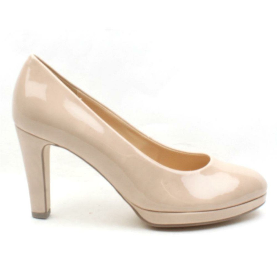 Women Gabor | Gab270 Court Shoe - Sand Patent