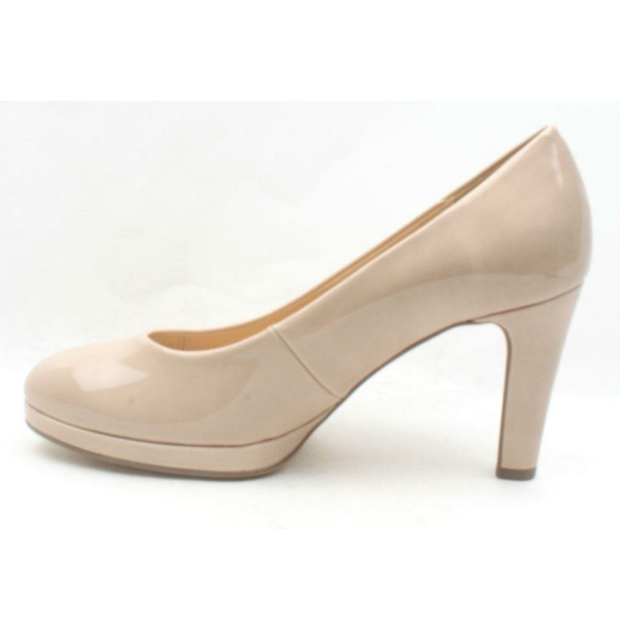 Women Gabor | Gab270 Court Shoe - Sand Patent