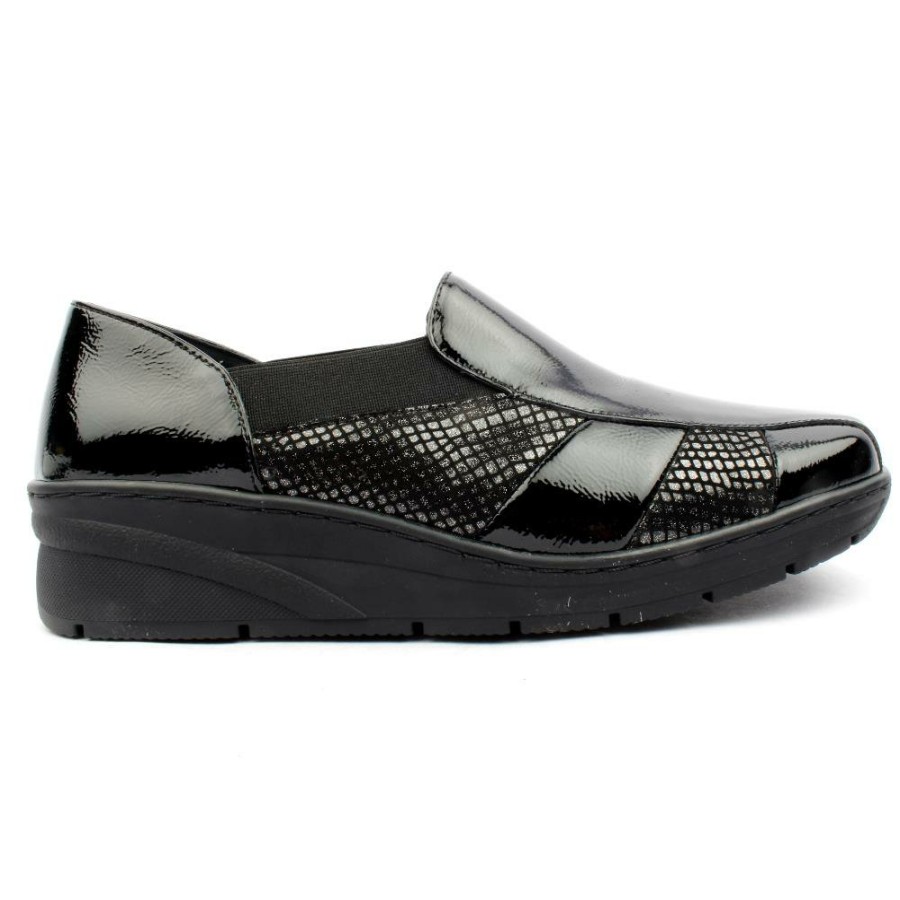 Women Softmode | Joy Slip On Shoe - Black Snake