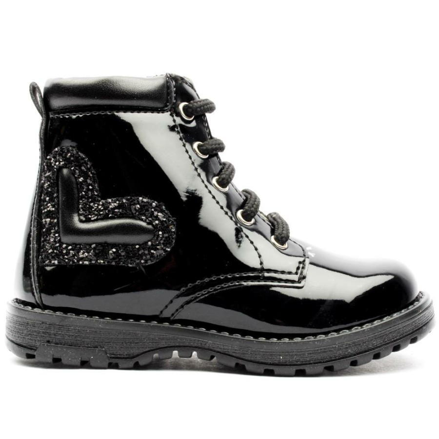 Kids Primigi | 4912311 Laced Boot - Black Patent