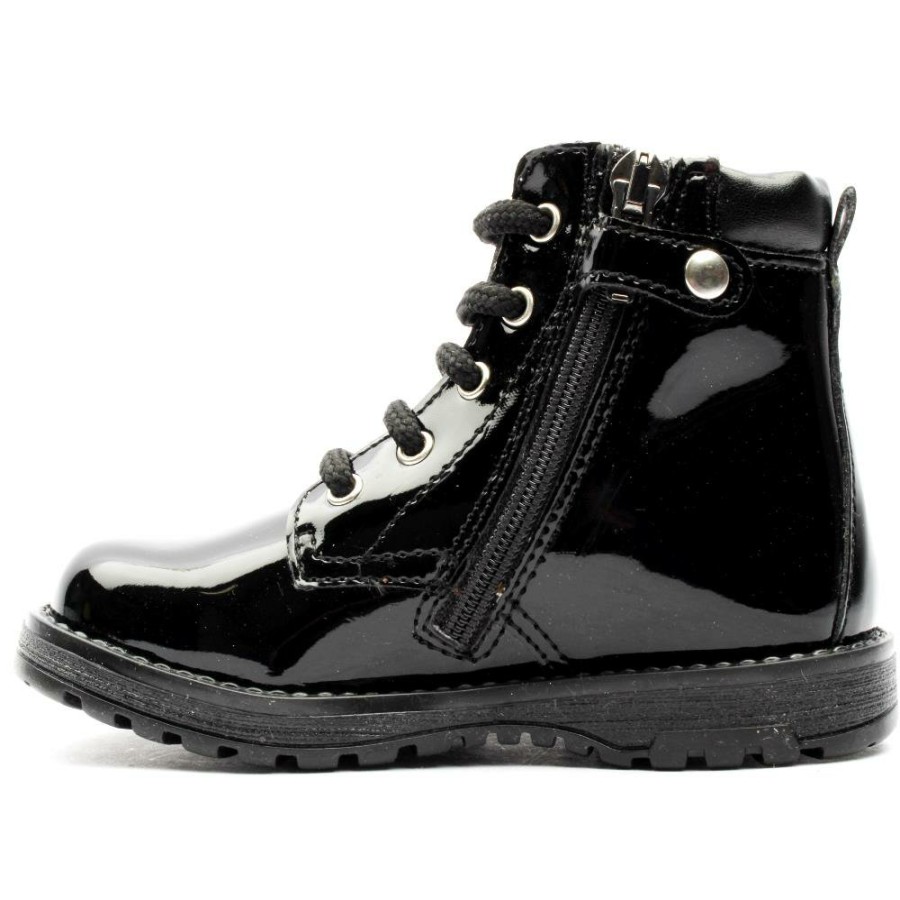 Kids Primigi | 4912311 Laced Boot - Black Patent