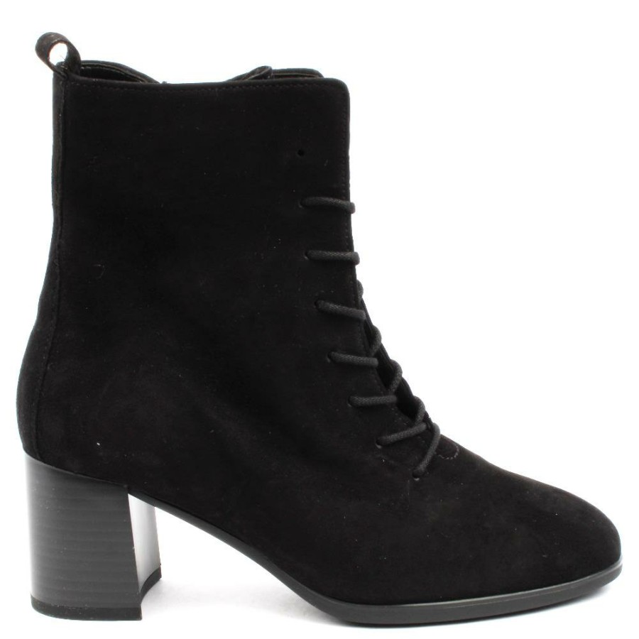 Women Gabor | 35534 Ankle Boot - Black Suede