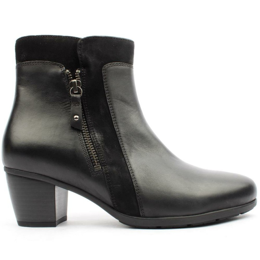 Women Gabor | 35520 Ankle Boot - Black Leather