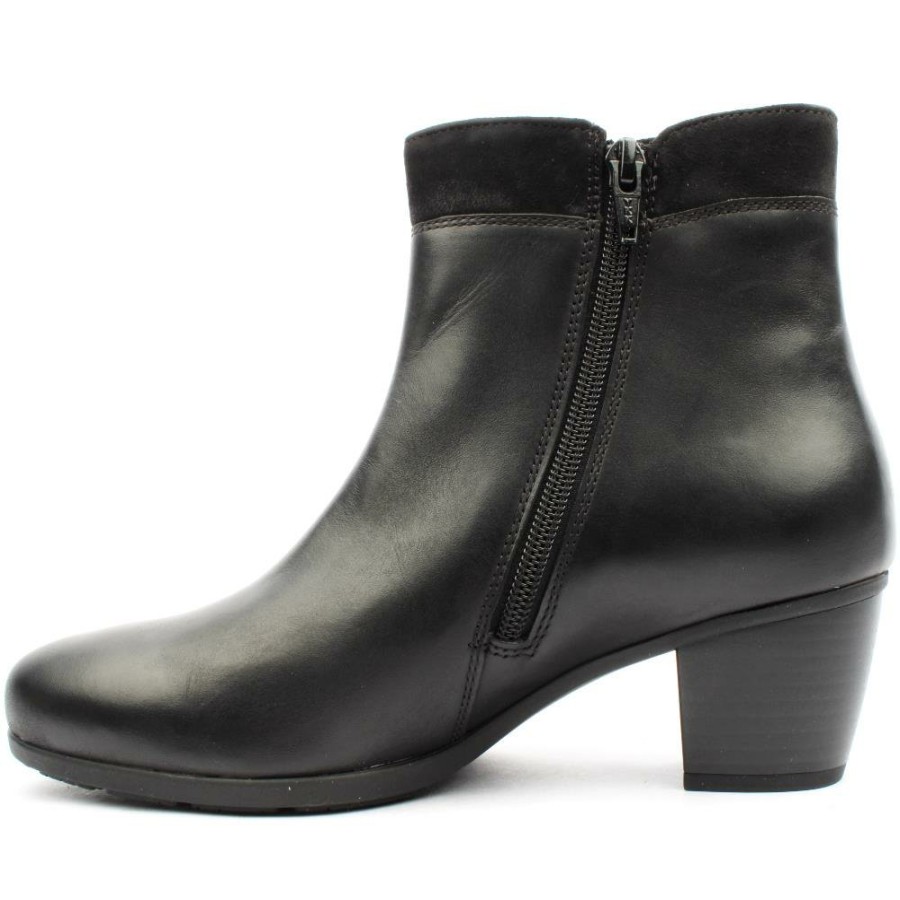 Women Gabor | 35520 Ankle Boot - Black Leather