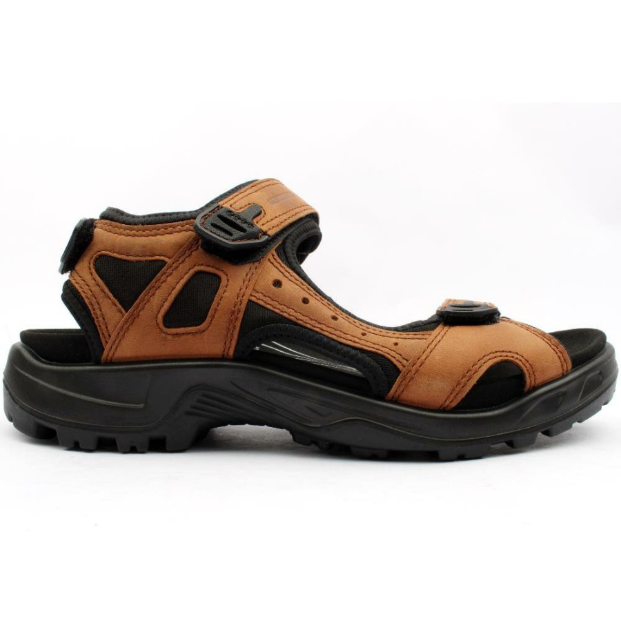 Men ECCO | 822184 Velcro Sandal - Dark Tan