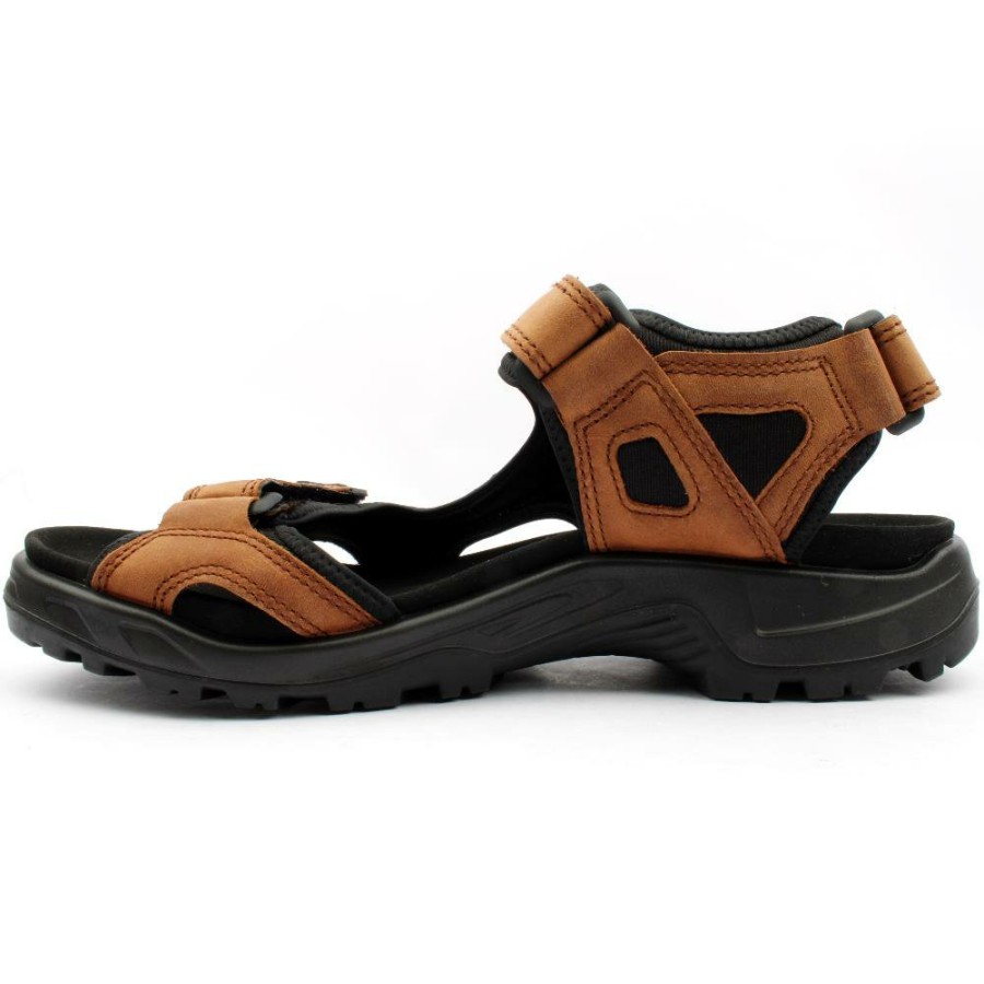 Men ECCO | 822184 Velcro Sandal - Dark Tan