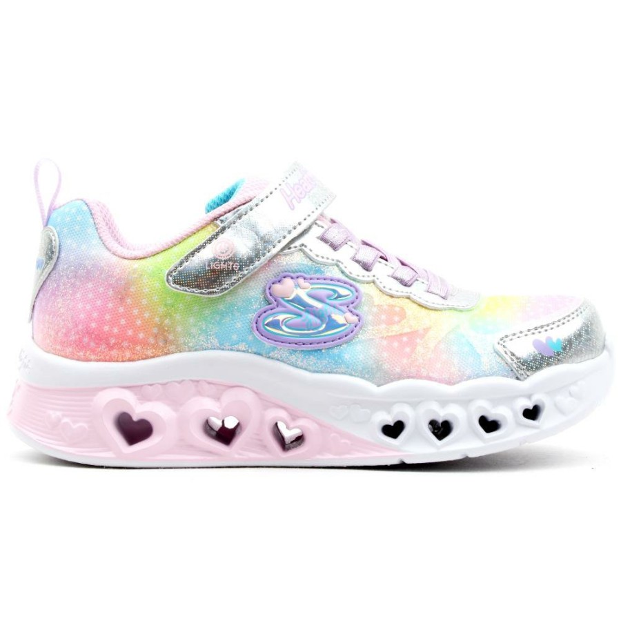 Kids Skechers | 302315L Junior Runner - Silver Multi