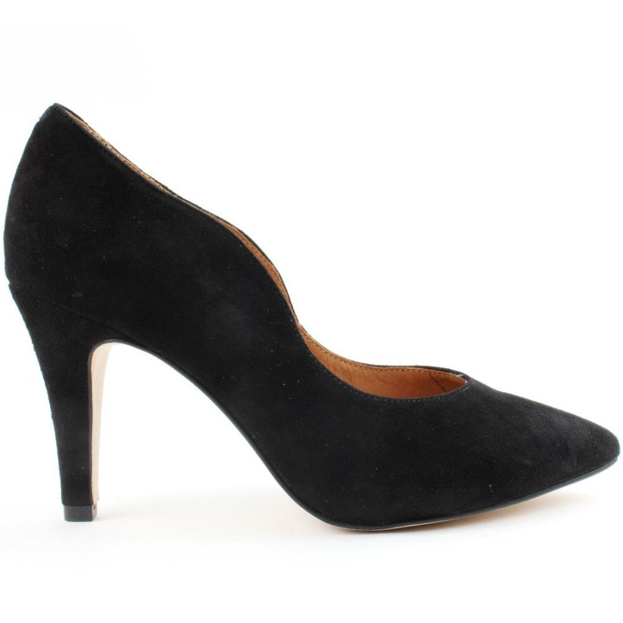 Women Caprice | 22403 Court Shoe - Black Suede