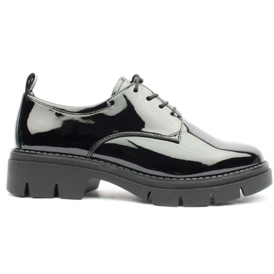 Women Tamaris | 23302 Laced Shoe - Black Patent