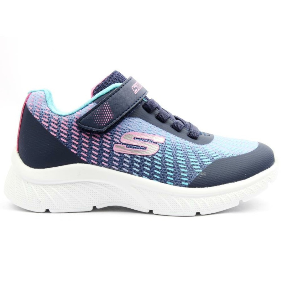 Kids Skechers | 303532L Junior Trainer - Navy Multi