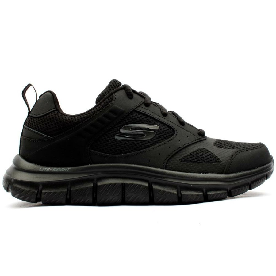 Men Skechers | 232398 Laced Trainer - Black Black