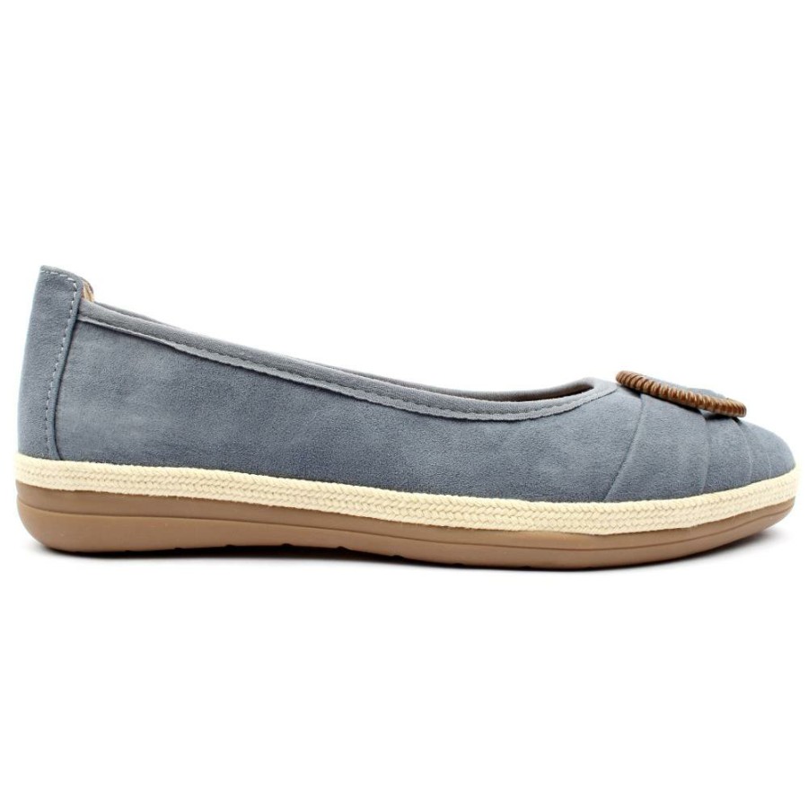 Women Jana | 22161 Flat Pomp - Denim