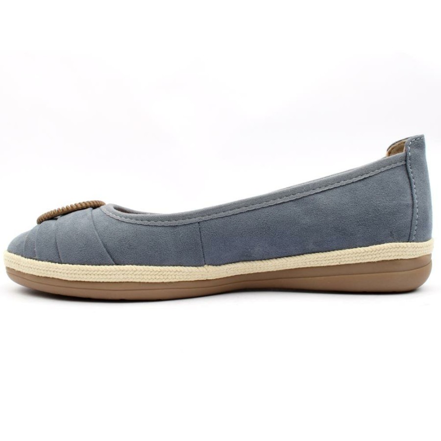 Women Jana | 22161 Flat Pomp - Denim