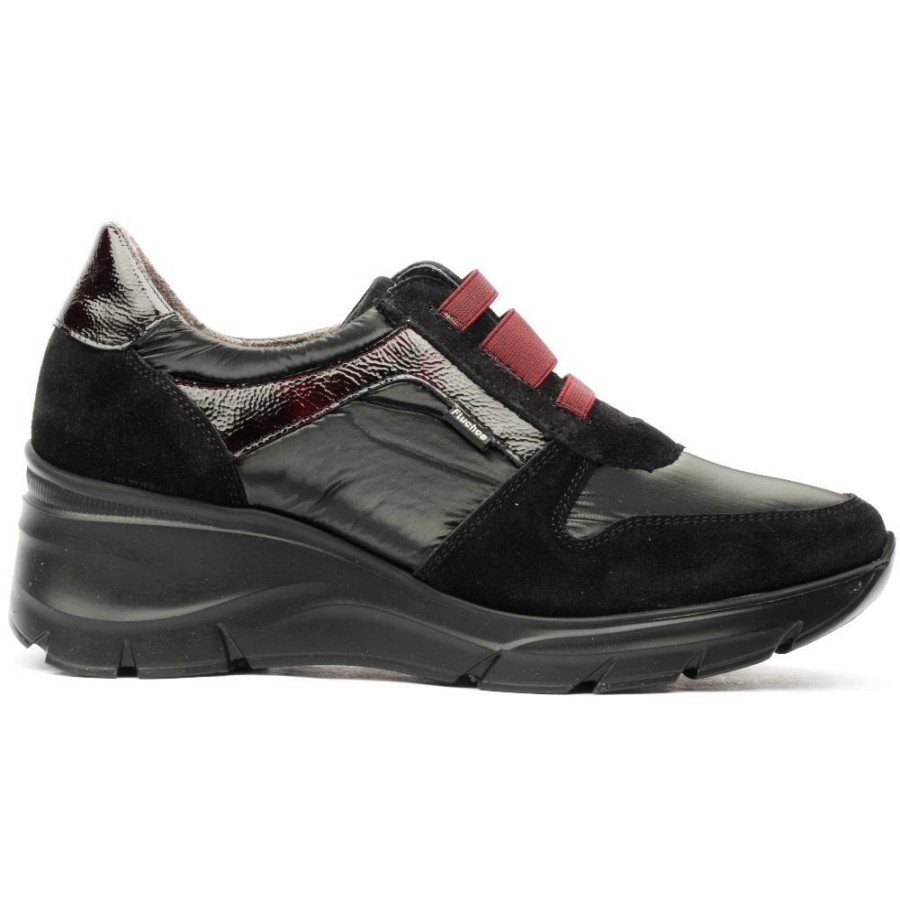 Women Fluchos | F1509 Laced Shoe - Black