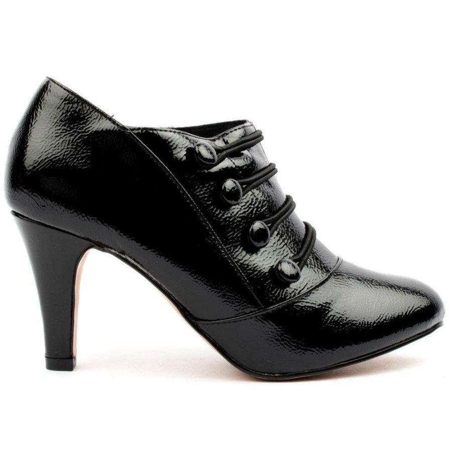 Women Lotus | Gem High Front Shoe - Black