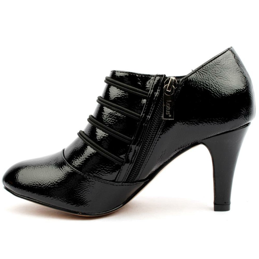 Women Lotus | Gem High Front Shoe - Black