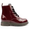 Kids Garvalin | 231565 Laced Boot - Burgundy Patent