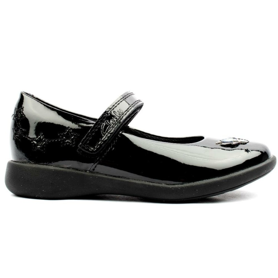 Kids Clarks | Etch Space K Bpf - Black Patent G