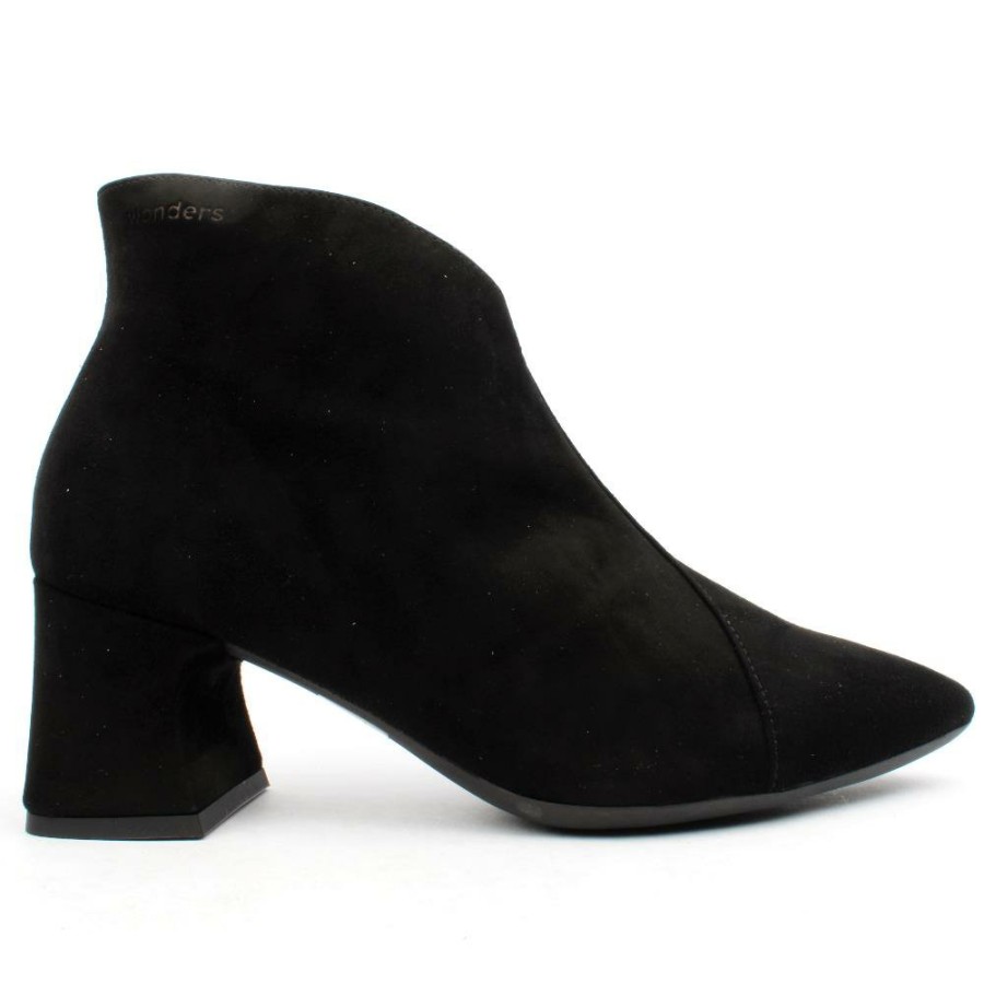 Women Wonders | I9013 Ankle Boot - Black Suede