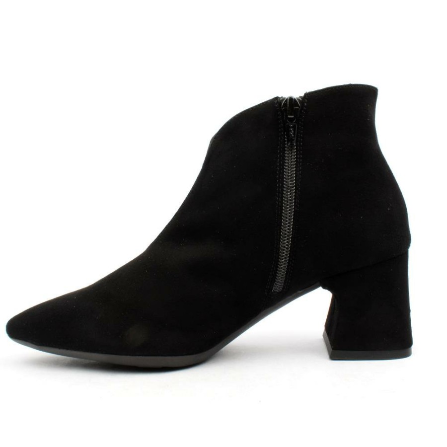 Women Wonders | I9013 Ankle Boot - Black Suede