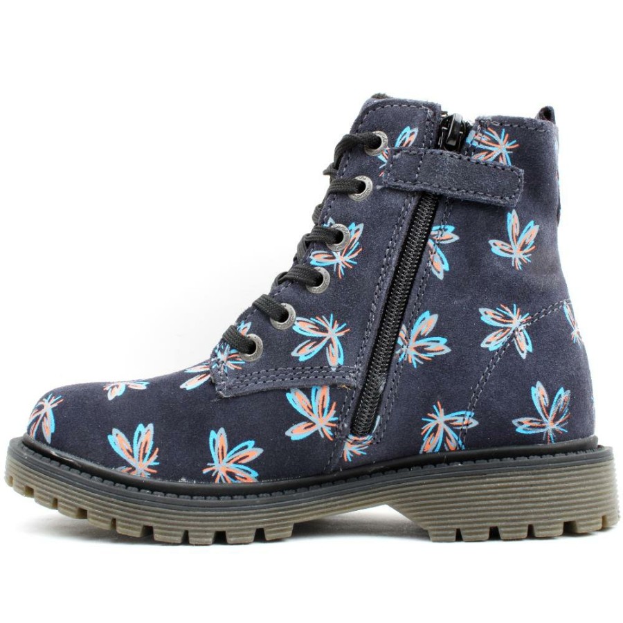 Kids Lurchi | 41008 Laced Boot - Navy Suede