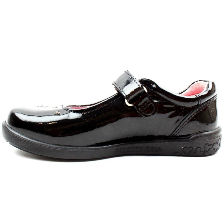 Kids Ricosta | 8626000 Velcro Shoe - Black Patent