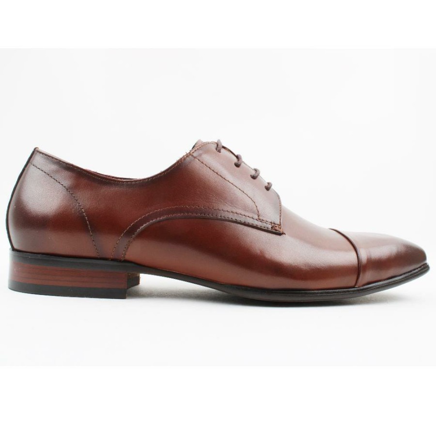 Men Morgan & Co | Morgan Mgn1102 Laced Shoe - Dark Tan