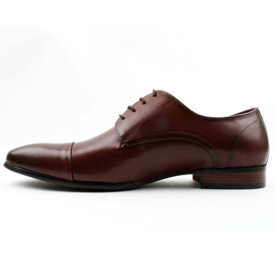 Men Morgan & Co | Morgan Mgn1102 Laced Shoe - Dark Tan