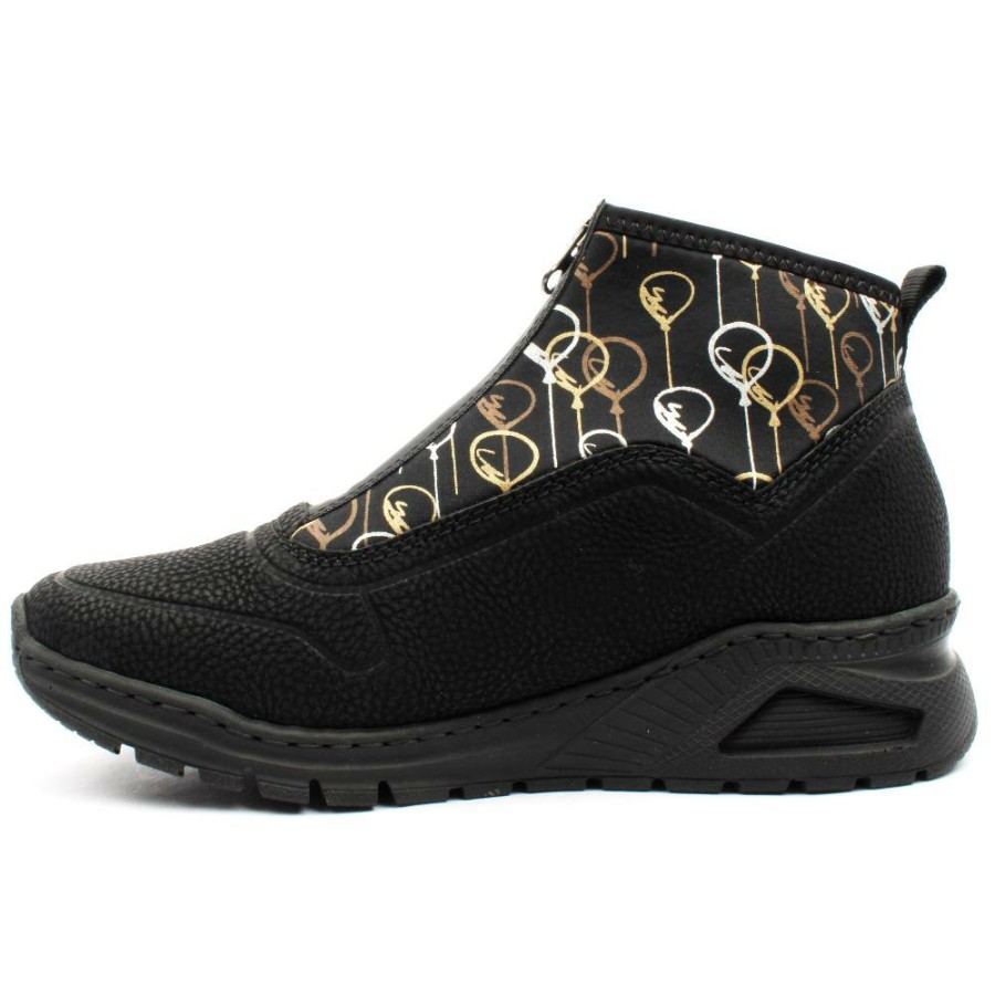 Women Rieker | M4953 Ankle Boot - Black Multi