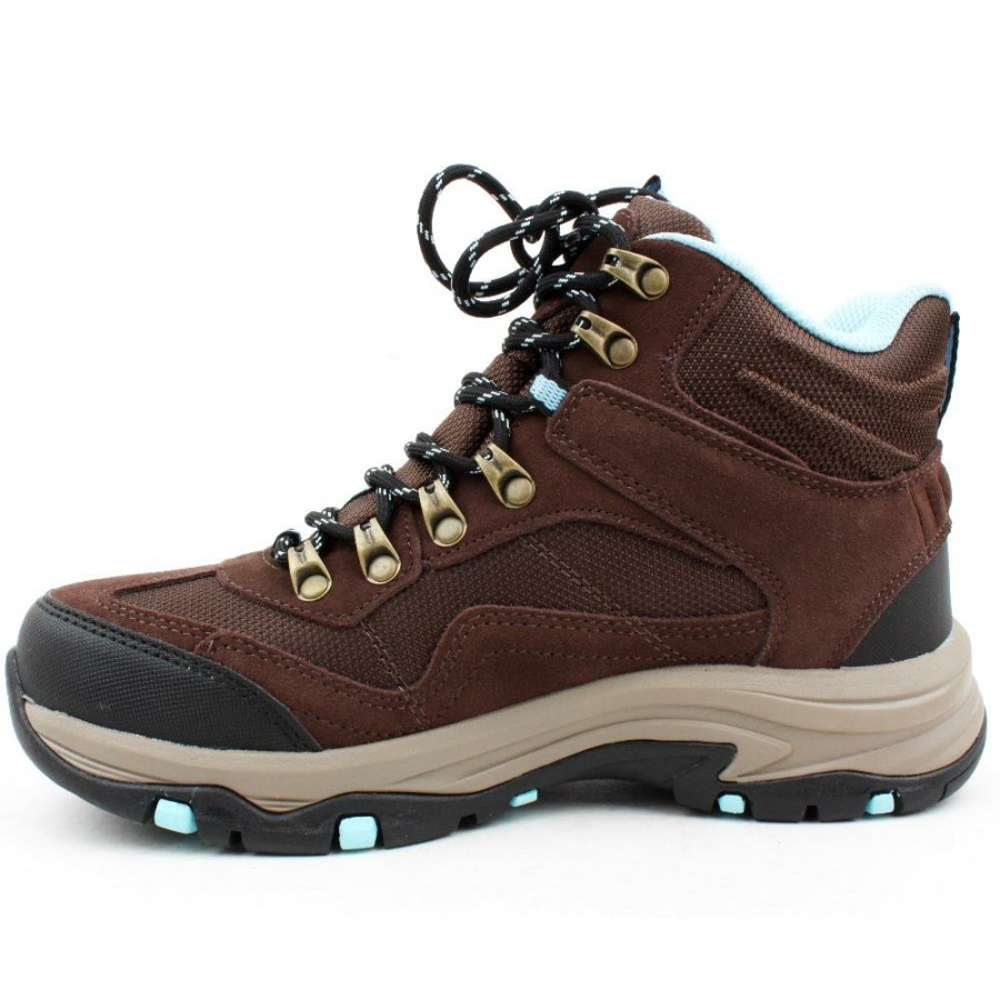 Women Skechers | 167008 Laced Boot - Choc