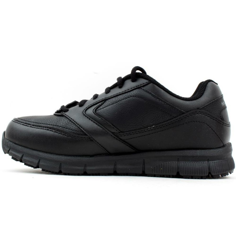 Men Skechers | 77156Ec Laced Runner - Black Black