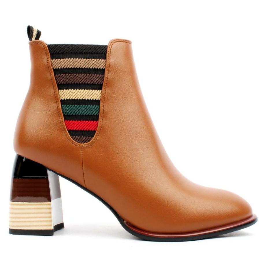 Women Redz | D3737 Ankle Boot - Tan