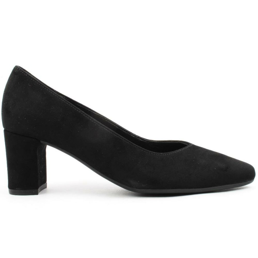 Women Gabor | 32152 Court Shoe - Black Suede