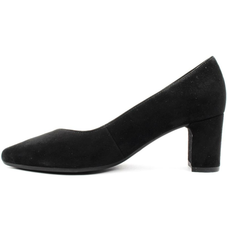 Women Gabor | 32152 Court Shoe - Black Suede