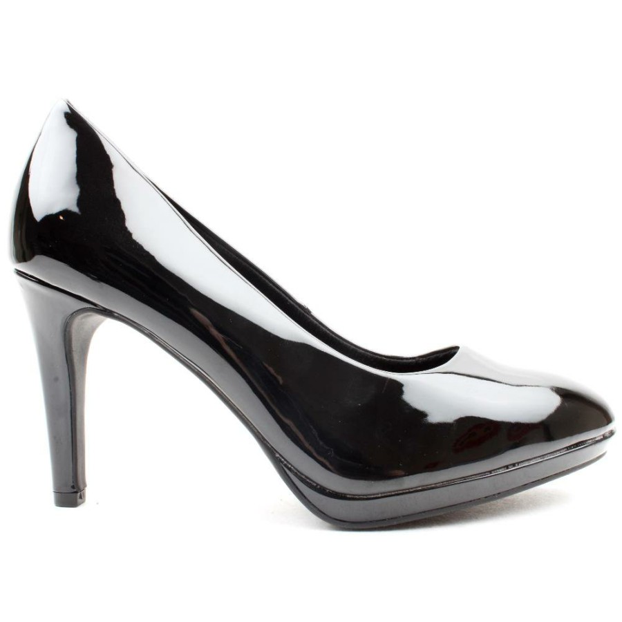 Women S.Oliver | Soliver 22401 Court Shoe - Black Patent