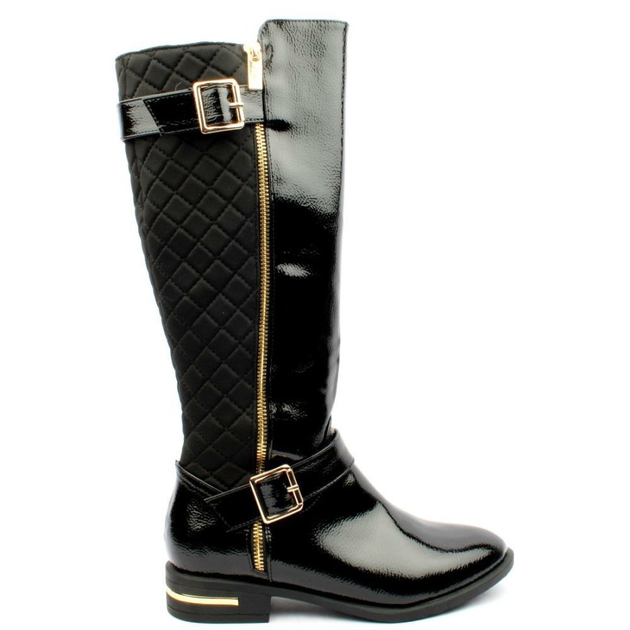 Women Lotus | Bessie Knee High Boot - Black