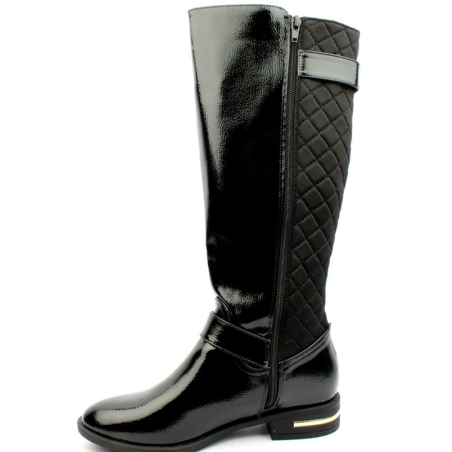 Women Lotus | Bessie Knee High Boot - Black