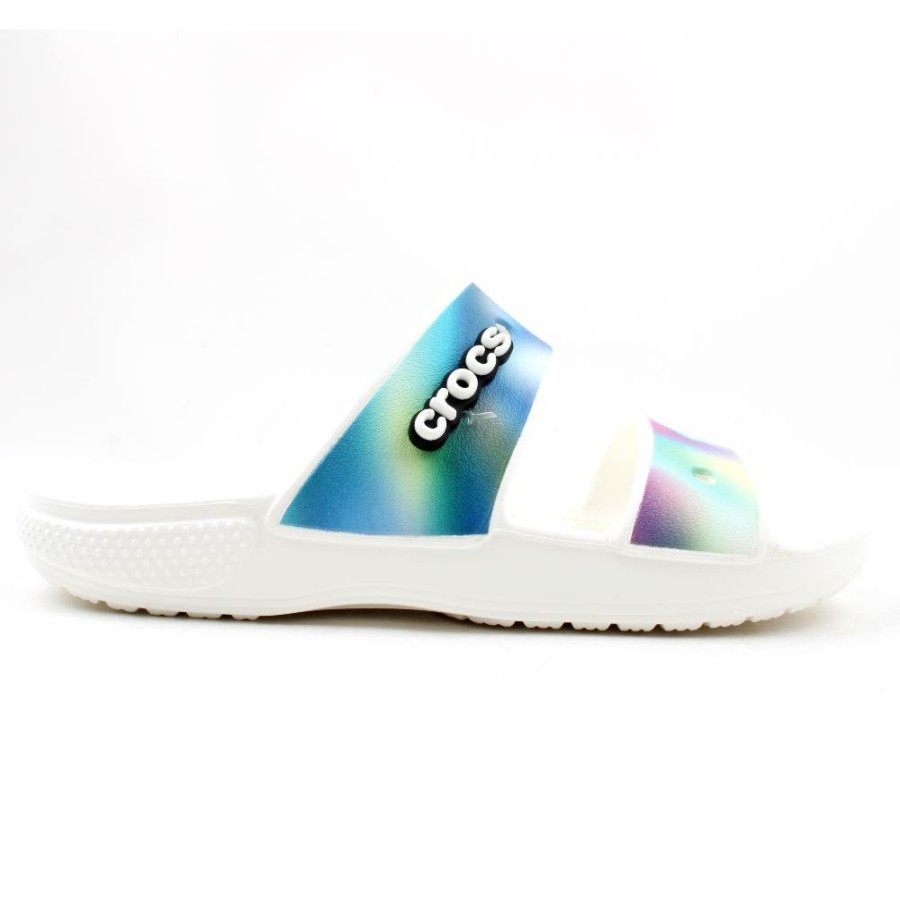 Women Crocs | 207771 Classic Mule - White Multi