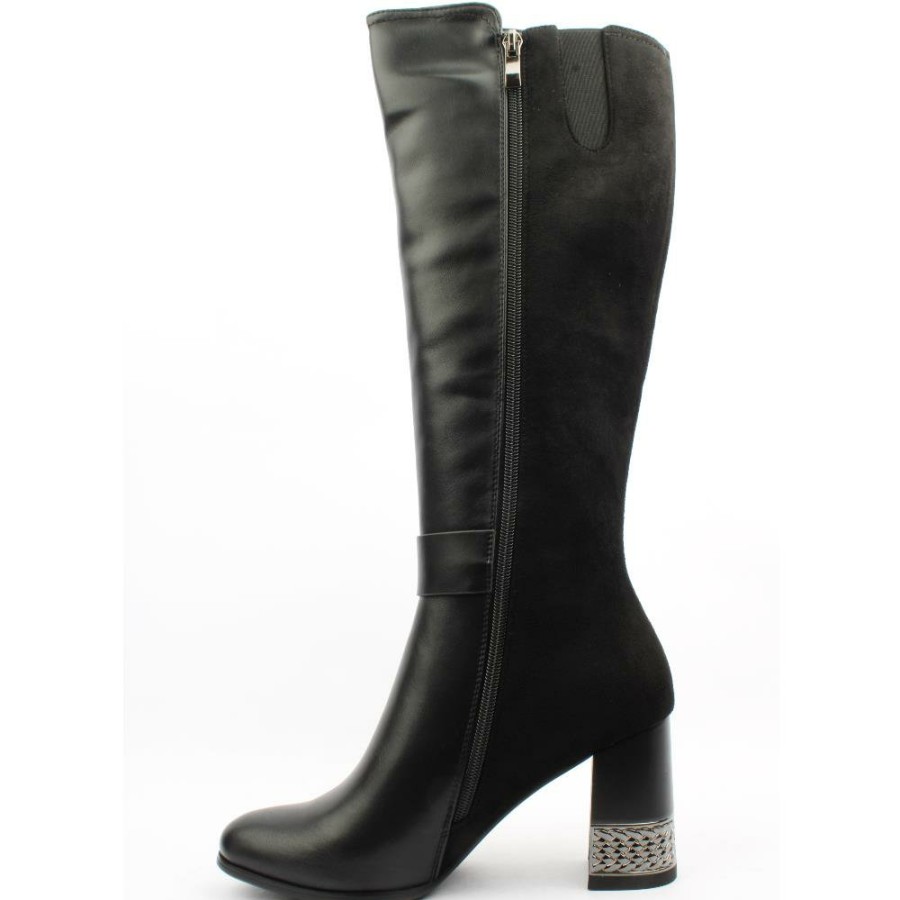 Women Redz | D3833 Knee High Boot - Black